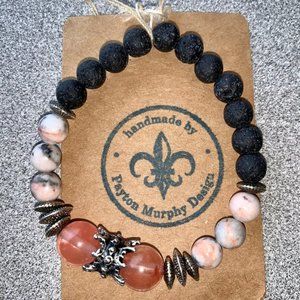 3 for $45 - "Queenie" pink and black bracelet